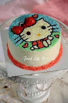 kitty猫生日蛋糕的热量