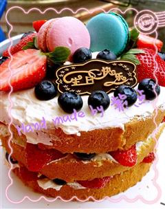 双莓裸蛋糕