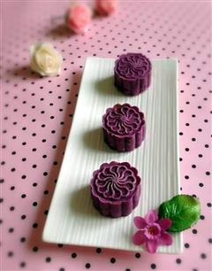 糯软香甜紫薯豆沙糕