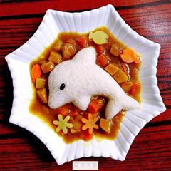 海豚咖喱土豆鸡饭