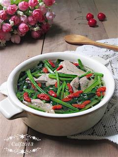 波菜枸杞猪肝汤的热量