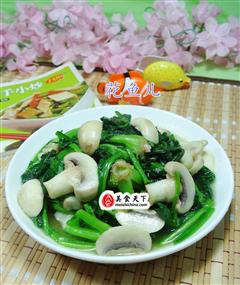 蘑菇炒菠菜