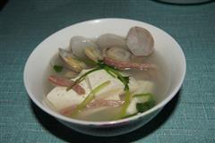 豆腐花蛤汤