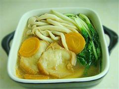 日式油麸煨白玉菇的热量