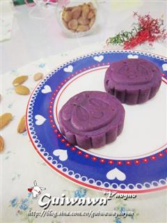 卡通紫薯月饼