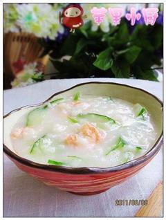 黄瓜鲜虾疙瘩汤