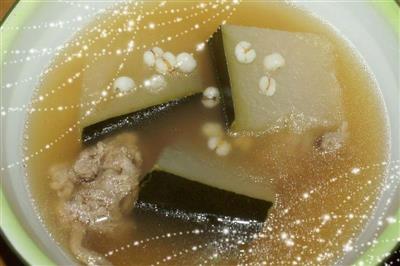 干贝冬瓜薏米扇骨汤