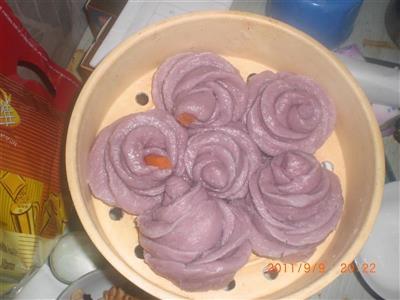 紫玫瑰馒头