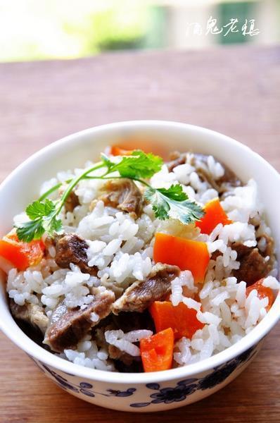 羊肉胡萝卜焖米饭