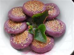 紫薯芝麻馅饼