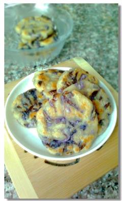 紫甘蓝豆渣饼
