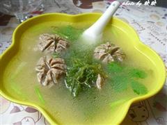 牛筋丸海发菜汤