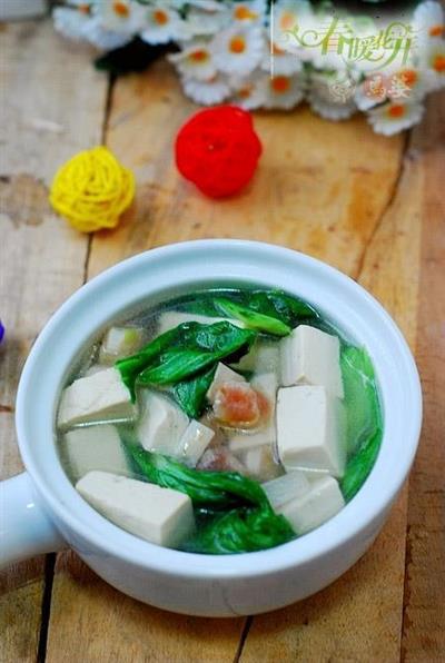 青菜瑶柱豆腐汤