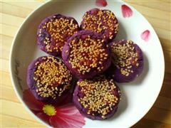 蜂蜜紫薯豆沙饼
