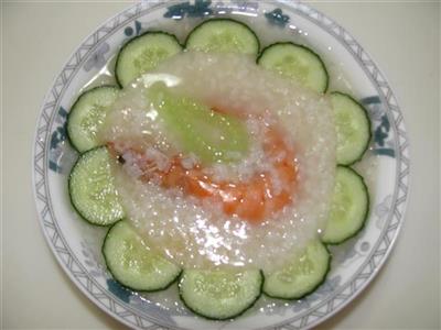黄瓜大虾粥