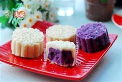 芸豆紫薯糕