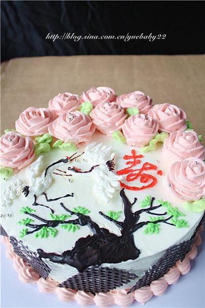 寿辰仙鹤蛋糕