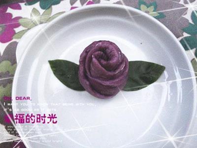 奶香紫玫瑰花卷
