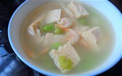 冻豆腐虾仁汤