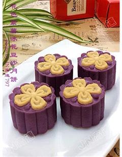 紫薯豆沙冰皮月饼