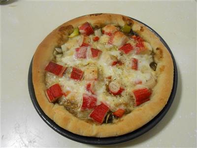 黑椒蟹棒披萨