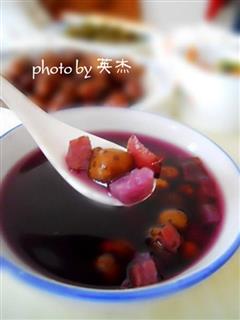 山药豆紫薯糖水