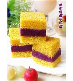 南瓜紫薯双色糕
