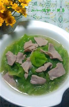 碧绿凉瓜肉片汤