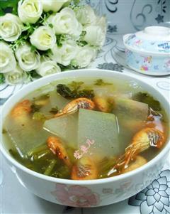 咸菜河虾冬瓜汤的热量