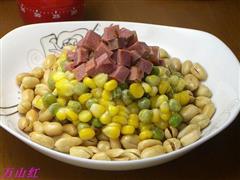 花生玉米牛肉拼盘