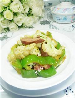 青椒鹅肝花菜