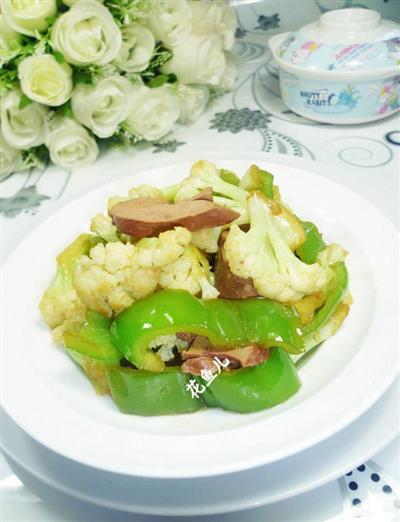 青椒鹅肝花菜