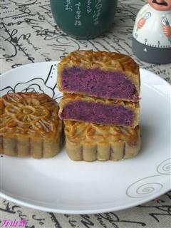 玫瑰紫薯月饼