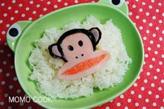 白米饭上的大嘴猴