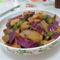 凉薯紫甘蓝炒肉