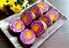 紫薯肉松寿司卷