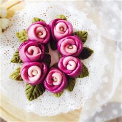 紫薯玫瑰花环馒头