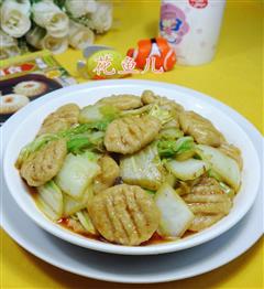 白菜炒燕麦疙瘩片