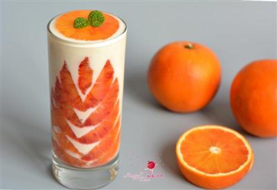 血橙酸奶杯
