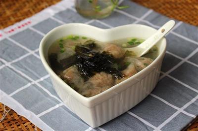 肉燕紫菜汤