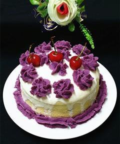 紫薯裱花酸奶蛋糕的热量