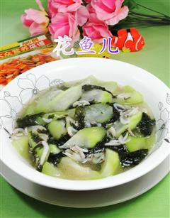 紫菜虾皮煮长瓜