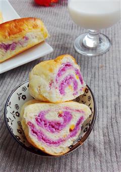 橙皮紫薯面包
