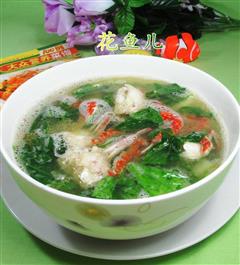 螃蟹小白菜汤