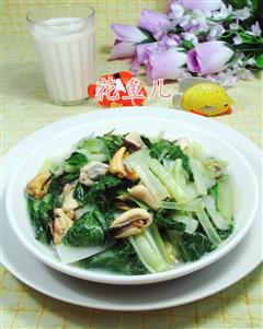 小白菜炒淡菜