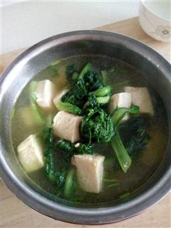 小白菜冻豆腐汤