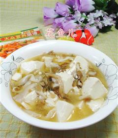 榨菜丝平菇煮豆腐