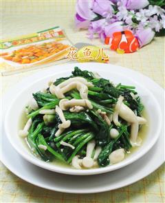 白玉菇炒菠菜