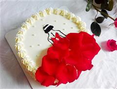 玫瑰花裙蛋糕