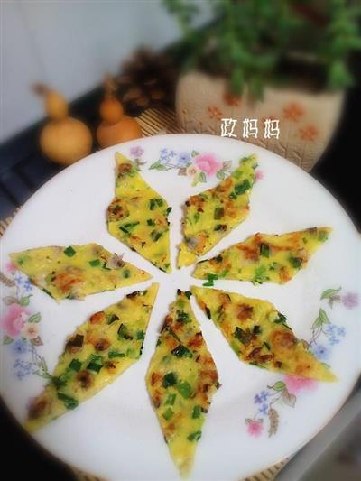 韭菜蛤蜊肉饼